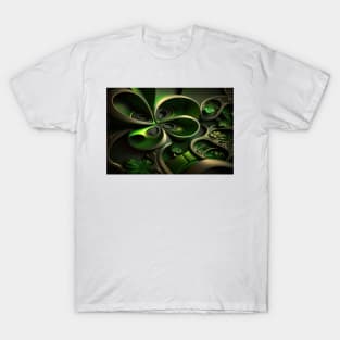 St Patricks Day Artwork - Green abstract artwork T-Shirt